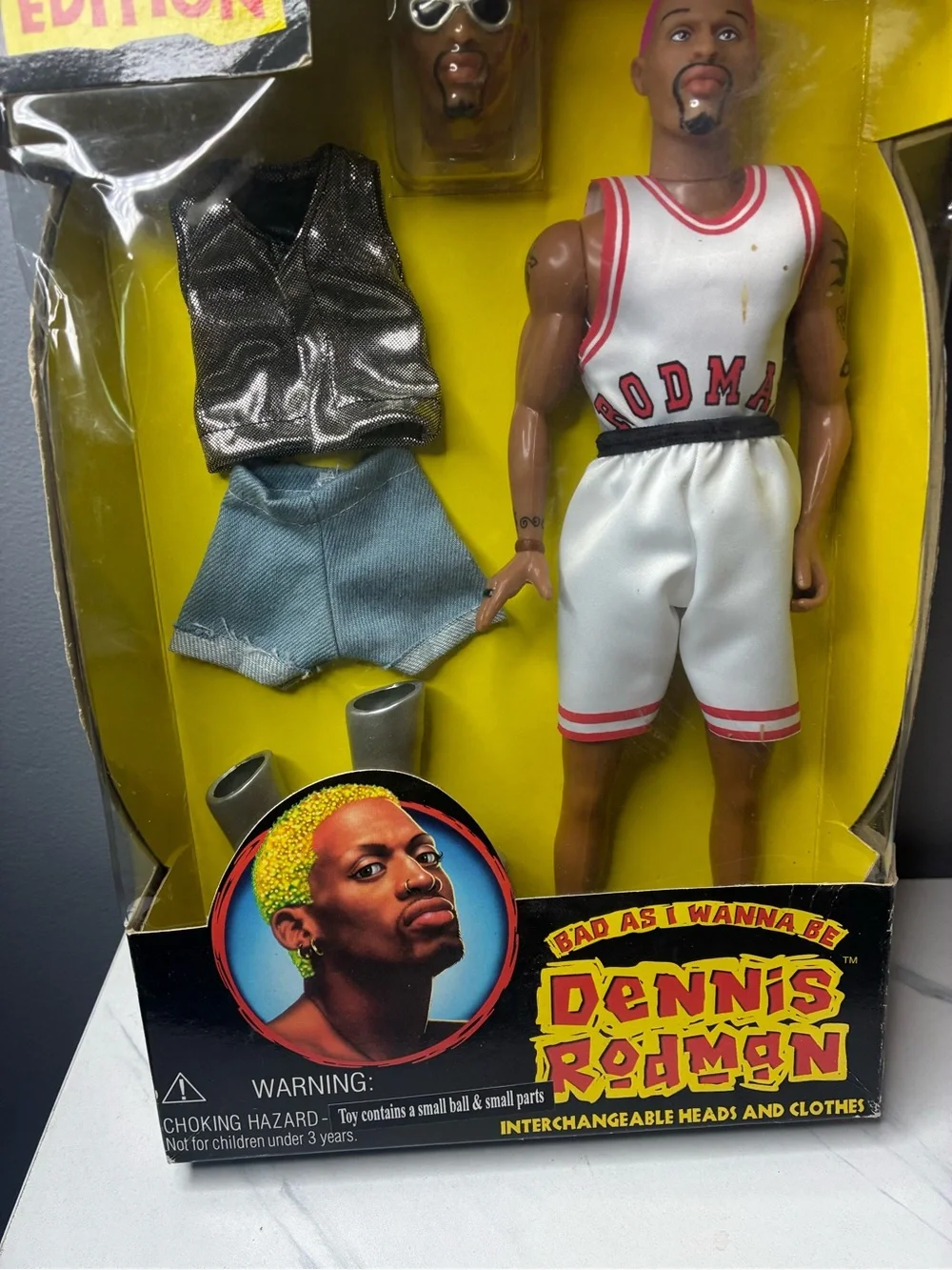 NBA Dennis Rodman Limited Edition Action Figure - White, Black, Yellow
